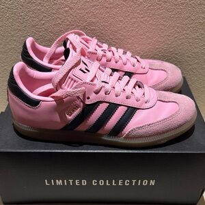 Adidas Limited Edition Pink and Black Shoes SAMBA MESSI MIAMI